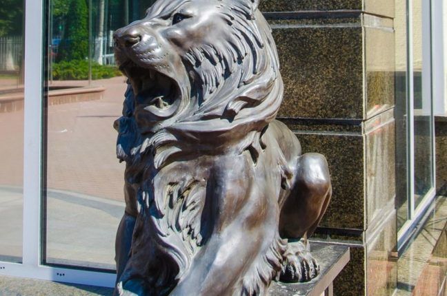 скульптуры похищенных львов в Одессе