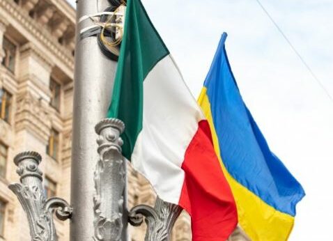 Украина Италия флаги