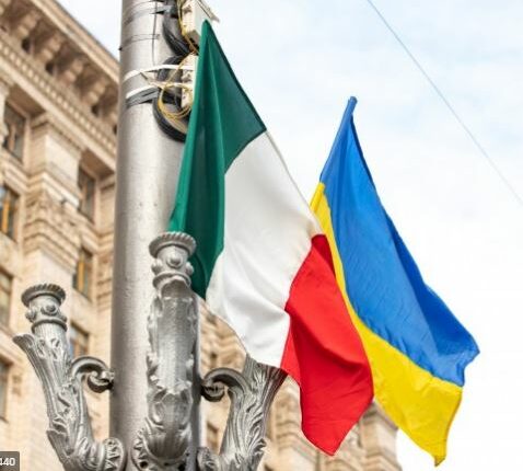Украина Италия флаги