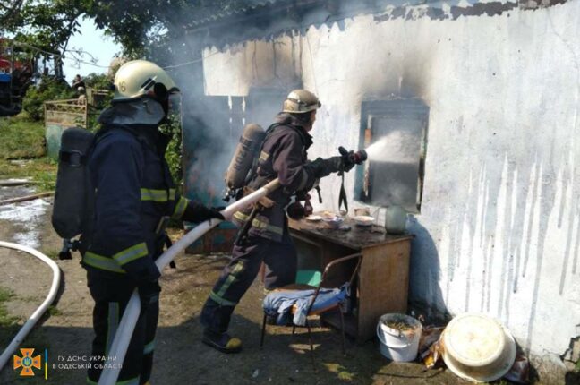 Пожар в Одесской области