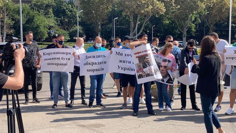 протест моряков в Одессе