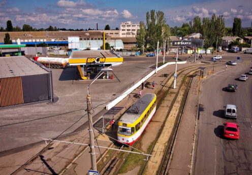Линия трамвая на поселок Котовского
