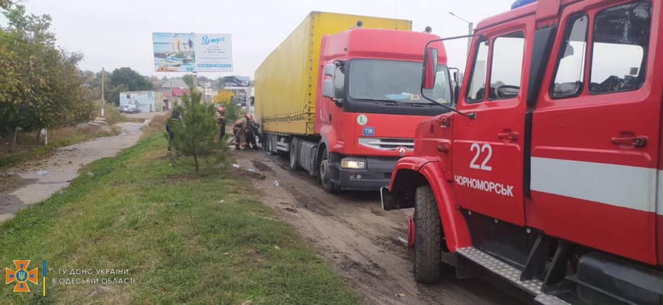 В Одесской области горел грузовик RENAULT
