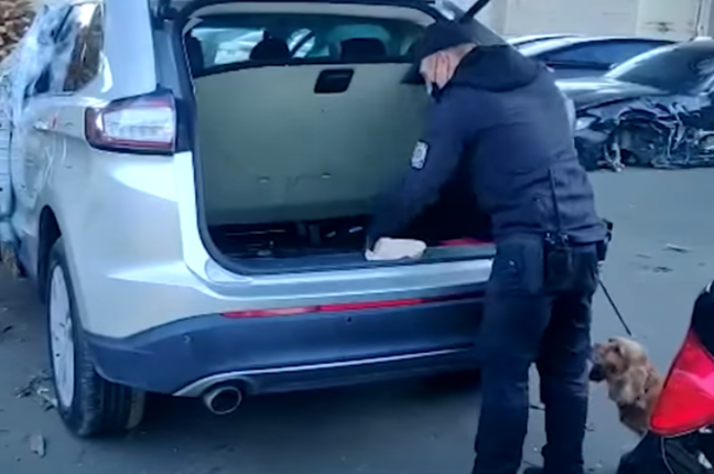 Одесские пограничники обнаружили в порту автомобиль из США с арсеналом оружия