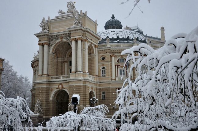 зима, Одеса, сніг