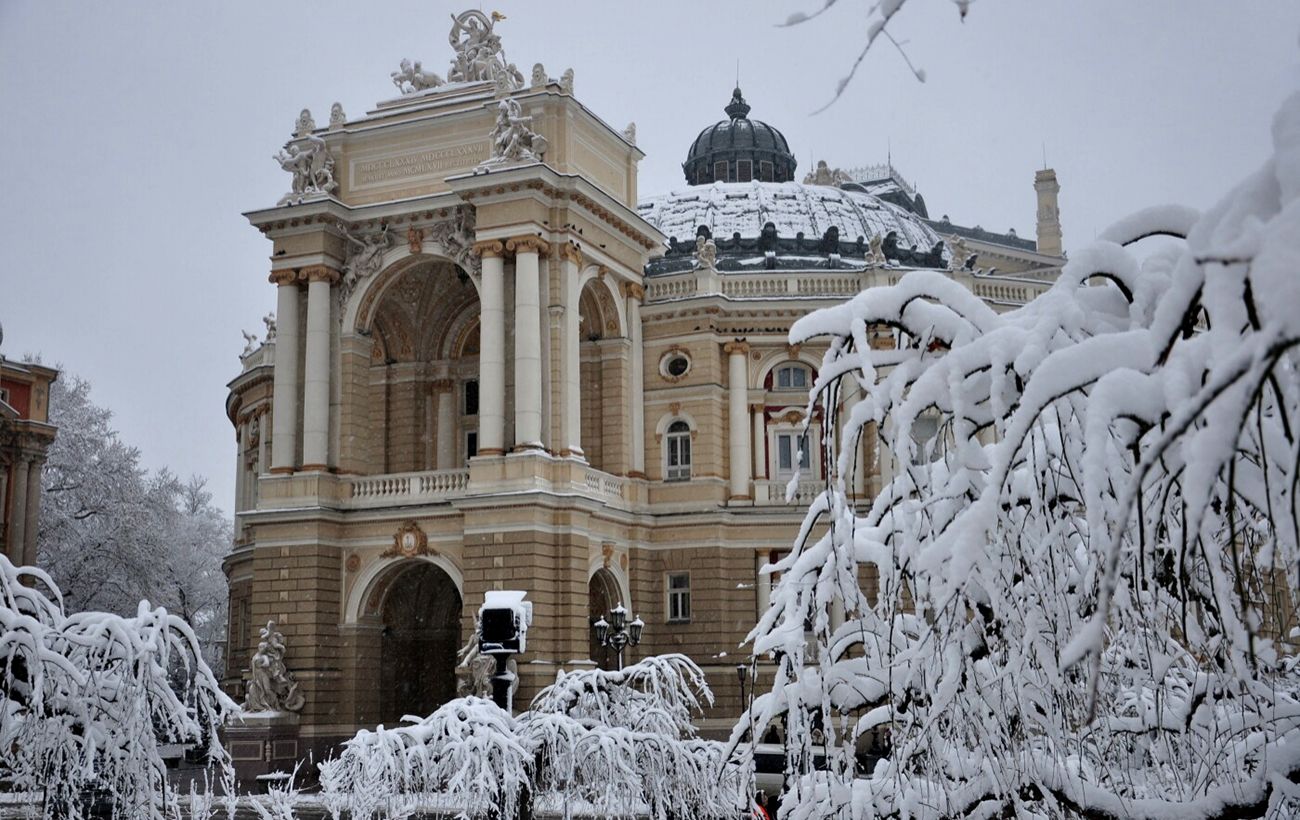 зима, Одеса, сніг