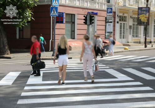 В Одесі з'явився діагональний пішохідний перехід