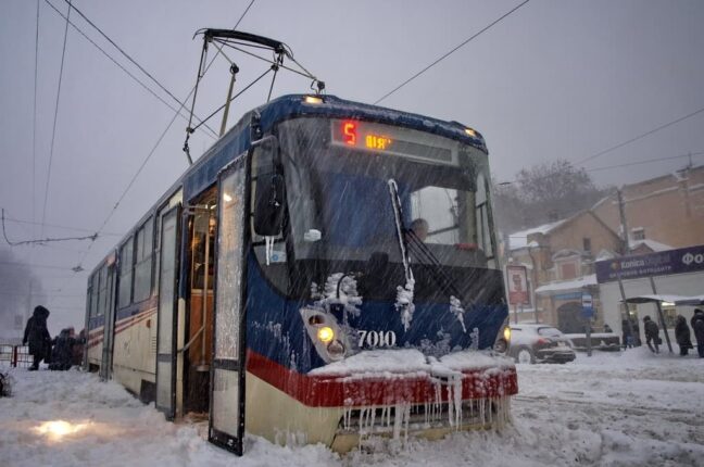 Транспорт в Одесі взимку